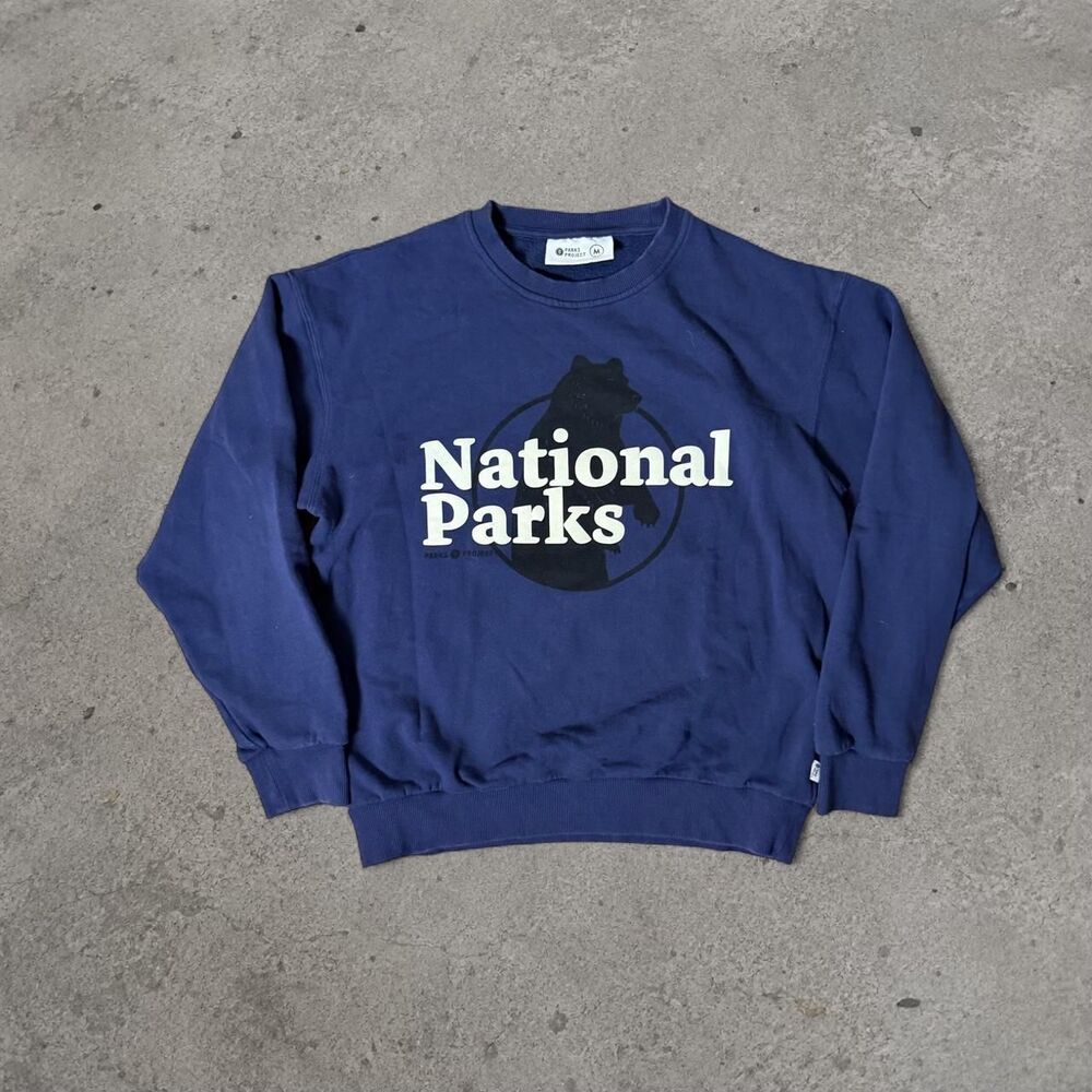 Parks Project National Parks Crewneck Sweatshirt with white text and black bear